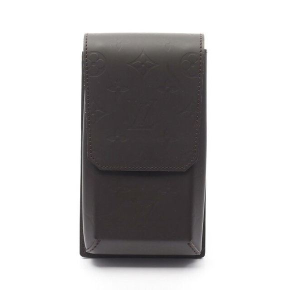 Louis Vuitton Huggie Bag Leather Brown Glace Pouch Monogram - Picture 1 of 7